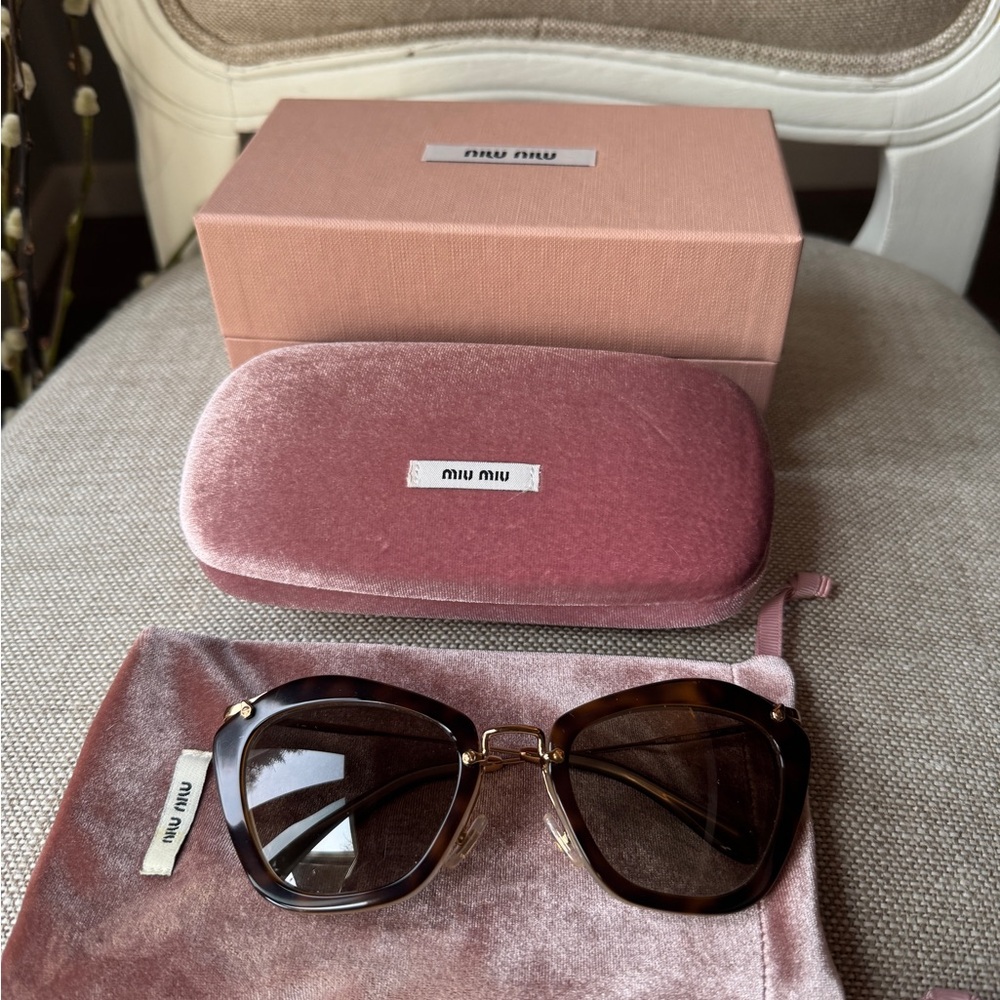 Miu Miu Tortoise Cat Eye Sunglasses